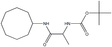 tert-butyl N-[1-(cyclooctylcarbamoyl)ethyl]carbamate Struktur