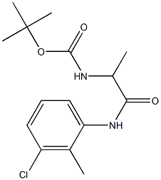 tert-butyl N-{1-[(3-chloro-2-methylphenyl)carbamoyl]ethyl}carbamate Structure