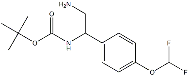 tert-butyl N-{2-amino-1-[4-(difluoromethoxy)phenyl]ethyl}carbamate Struktur