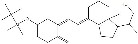 2-(4-{2-[5-(tert-Butyl-dimethyl-silanyloxy)-2-methylene-cyclohexylidene]-ethylidene}-7a-methyl-octahydro-inden-1-yl)-propan-1-ol Struktur
