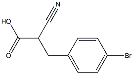 3-(4-Bromophenyl)-2-cyanopropionic acid 化学構造式