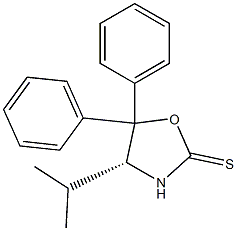 4-(R)-Isopropyl-5,5-diphenyloxazolidine-2-thione Structure