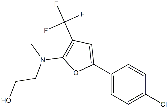 Ethanol,  2-[[5-(4-chlorophenyl)-3-(trifluoromethyl)-2-furanyl]methylamino]- Struktur