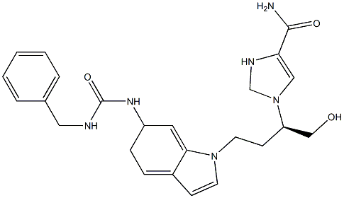 1-[(2R)-4-[6-(benzylcarbamoylamino)-5H-indol-1-yl]-1-hydroxy-butan-2-yl]-2H-imidazole-4-carboxamide Structure