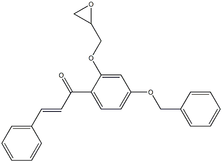 1-[2-(Oxiranylmethoxy)-4-(phenylmethoxy)phenyl]-3-phenyl-2-propen-1-one Struktur