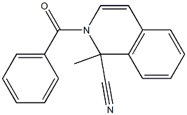 2-Benzoyl-1-methyl-1,2-dihydro-isoquinoline-1-carbonitrile 结构式