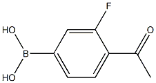 4-乙酰基-3-氟苯硼酸, , 结构式