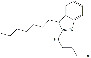 3-[(1-heptyl-1H-benzimidazol-2-yl)amino]-1-propanol 结构式