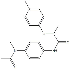 N-{4-[acetyl(methyl)amino]phenyl}-2-(4-methylphenoxy)propanamide Struktur
