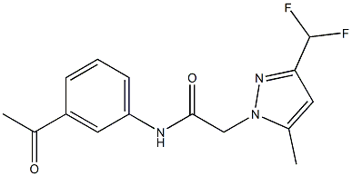 N-(3-acetylphenyl)-2-[3-(difluoromethyl)-5-methyl-1H-pyrazol-1-yl]acetamide