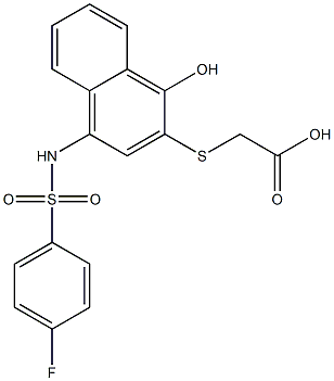 [(4-{[(4-fluorophenyl)sulfonyl]amino}-1-hydroxy-2-naphthyl)sulfanyl]acetic acid