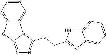 1H-benzimidazol-2-ylmethyl [1,2,4]triazolo[3,4-b][1,3]benzothiazol-3-yl sulfide Structure