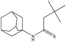 N-(1-adamantyl)-3,3-dimethylbutanethioamide Struktur