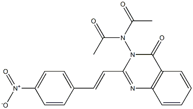 N-acetyl-N-(2-(2-{4-nitrophenyl}vinyl)-4-oxo-3(4H)-quinazolinyl)acetamide