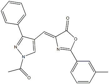 4-[(1-acetyl-3-phenyl-1H-pyrazol-4-yl)methylene]-2-(3-methylphenyl)-1,3-oxazol-5(4H)-one