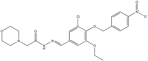 N'-[3-chloro-5-ethoxy-4-({4-nitrobenzyl}oxy)benzylidene]-2-(4-morpholinyl)acetohydrazide