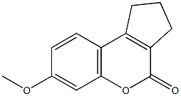 7-methoxy-2,3-dihydrocyclopenta[c]chromen-4(1H)-one Struktur