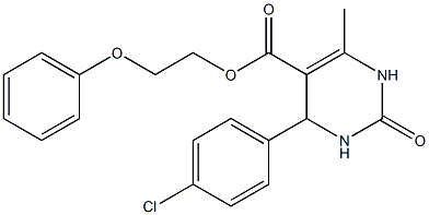2-phenoxyethyl 4-(4-chlorophenyl)-6-methyl-2-oxo-1,2,3,4-tetrahydro-5-pyrimidinecarboxylate