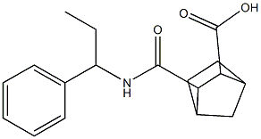 3-{[(1-phenylpropyl)amino]carbonyl}bicyclo[2.2.1]heptane-2-carboxylic acid Struktur