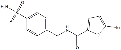 N-[4-(aminosulfonyl)benzyl]-5-bromo-2-furamide 结构式