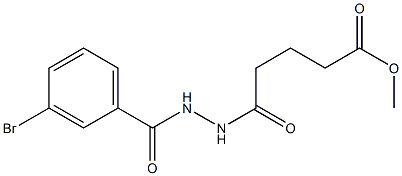 methyl 5-[2-(3-bromobenzoyl)hydrazino]-5-oxopentanoate Struktur