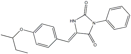 5-(4-sec-butoxybenzylidene)-3-phenyl-2,4-imidazolidinedione Structure