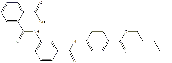 2-{[3-({4-[(pentyloxy)carbonyl]anilino}carbonyl)anilino]carbonyl}benzoic acid 化学構造式