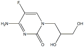 4-amino-1-(2,3-dihydroxypropyl)-5-fluoro-2(1H)-pyrimidinone Structure