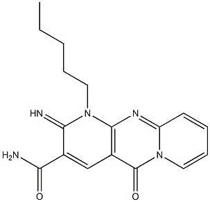 2-imino-5-oxo-1-pentyl-1,5-dihydro-2H-dipyrido[1,2-a:2,3-d]pyrimidine-3-carboxamide Struktur
