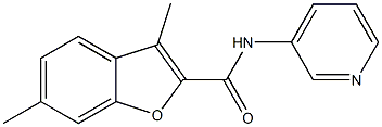 3,6-dimethyl-N-(3-pyridinyl)-1-benzofuran-2-carboxamide Struktur