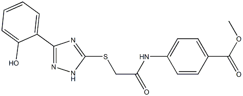 methyl 4-[({[3-(2-hydroxyphenyl)-1H-1,2,4-triazol-5-yl]sulfanyl}acetyl)amino]benzoate Struktur