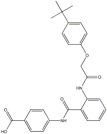 4-[(2-{[(4-tert-butylphenoxy)acetyl]amino}benzoyl)amino]benzoic acid