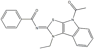N-(4-acetyl-1-ethyl-1,4-dihydro-2H-[1,3]thiazolo[5,4-b]indol-2-ylidene)benzamide