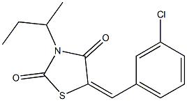 3-sec-butyl-5-(3-chlorobenzylidene)-1,3-thiazolidine-2,4-dione