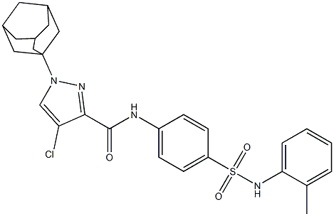 1-(1-adamantyl)-4-chloro-N-[4-(2-toluidinosulfonyl)phenyl]-1H-pyrazole-3-carboxamide