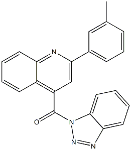 4-(1H-1,2,3-benzotriazol-1-ylcarbonyl)-2-(3-methylphenyl)quinoline Structure