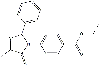  ethyl 4-(5-methyl-4-oxo-2-phenyl-1,3-thiazolidin-3-yl)benzoate