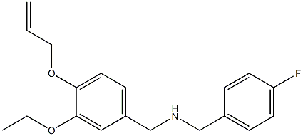 N-[4-(allyloxy)-3-ethoxybenzyl]-N-(4-fluorobenzyl)amine 结构式