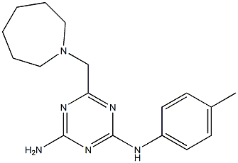  N-[4-amino-6-(1-azepanylmethyl)-1,3,5-triazin-2-yl]-N-(4-methylphenyl)amine