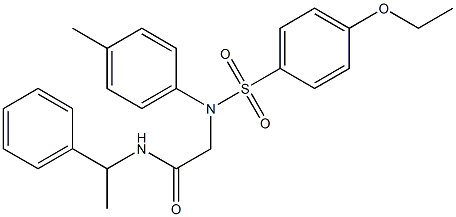 2-{[(4-ethoxyphenyl)sulfonyl]-4-methylanilino}-N-(1-phenylethyl)acetamide Struktur