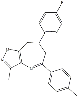7-(4-fluorophenyl)-3-methyl-5-(4-methylphenyl)-7,8-dihydro-6H-isoxazolo[4,5-b]azepine Structure
