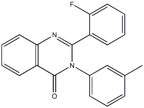 2-(2-fluorophenyl)-3-(3-methylphenyl)-4(3H)-quinazolinone Structure