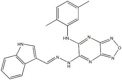  1H-indole-3-carbaldehyde [6-(2,5-dimethylanilino)[1,2,5]oxadiazolo[3,4-b]pyrazin-5-yl]hydrazone