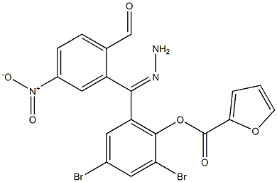  2,4-dibromo-6-(2-{4-nitrobenzoyl}carbohydrazonoyl)phenyl 2-furoate
