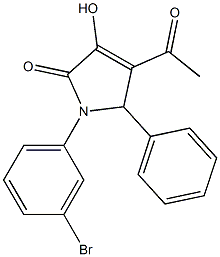 4-acetyl-1-(3-bromophenyl)-3-hydroxy-5-phenyl-1,5-dihydro-2H-pyrrol-2-one Struktur