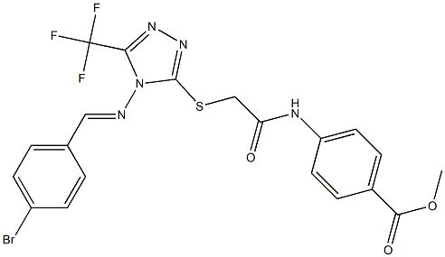 methyl 4-[({[4-[(4-bromobenzylidene)amino]-5-(trifluoromethyl)-4H-1,2,4-triazol-3-yl]sulfanyl}acetyl)amino]benzoate