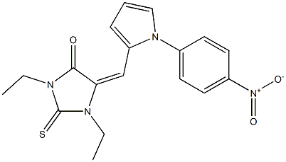 1,3-diethyl-5-[(1-{4-nitrophenyl}-1H-pyrrol-2-yl)methylene]-2-thioxo-4-imidazolidinone Struktur