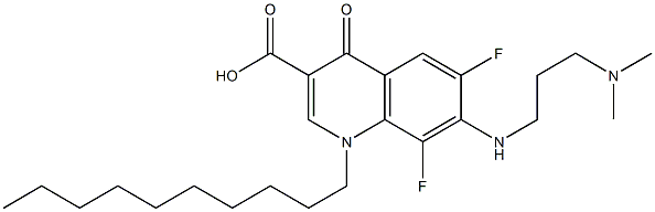 1-decyl-7-{[3-(dimethylamino)propyl]amino}-6,8-difluoro-4-oxo-1,4-dihydro-3-quinolinecarboxylic acid
