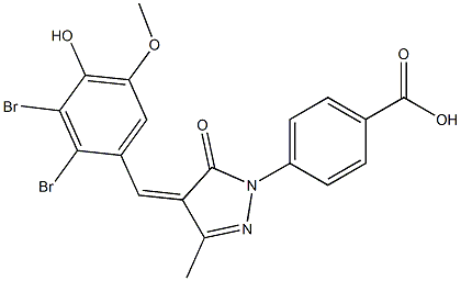 4-[4-(2,3-dibromo-4-hydroxy-5-methoxybenzylidene)-3-methyl-5-oxo-4,5-dihydro-1H-pyrazol-1-yl]benzoic acid
