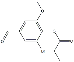 2-bromo-4-formyl-6-methoxyphenyl propionate Structure